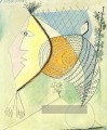 Personnage au coquillage Tete de 1936 femme kubistisch